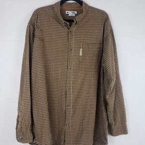 COLUMBIA BROWN BUTTON DOWN SHIRT